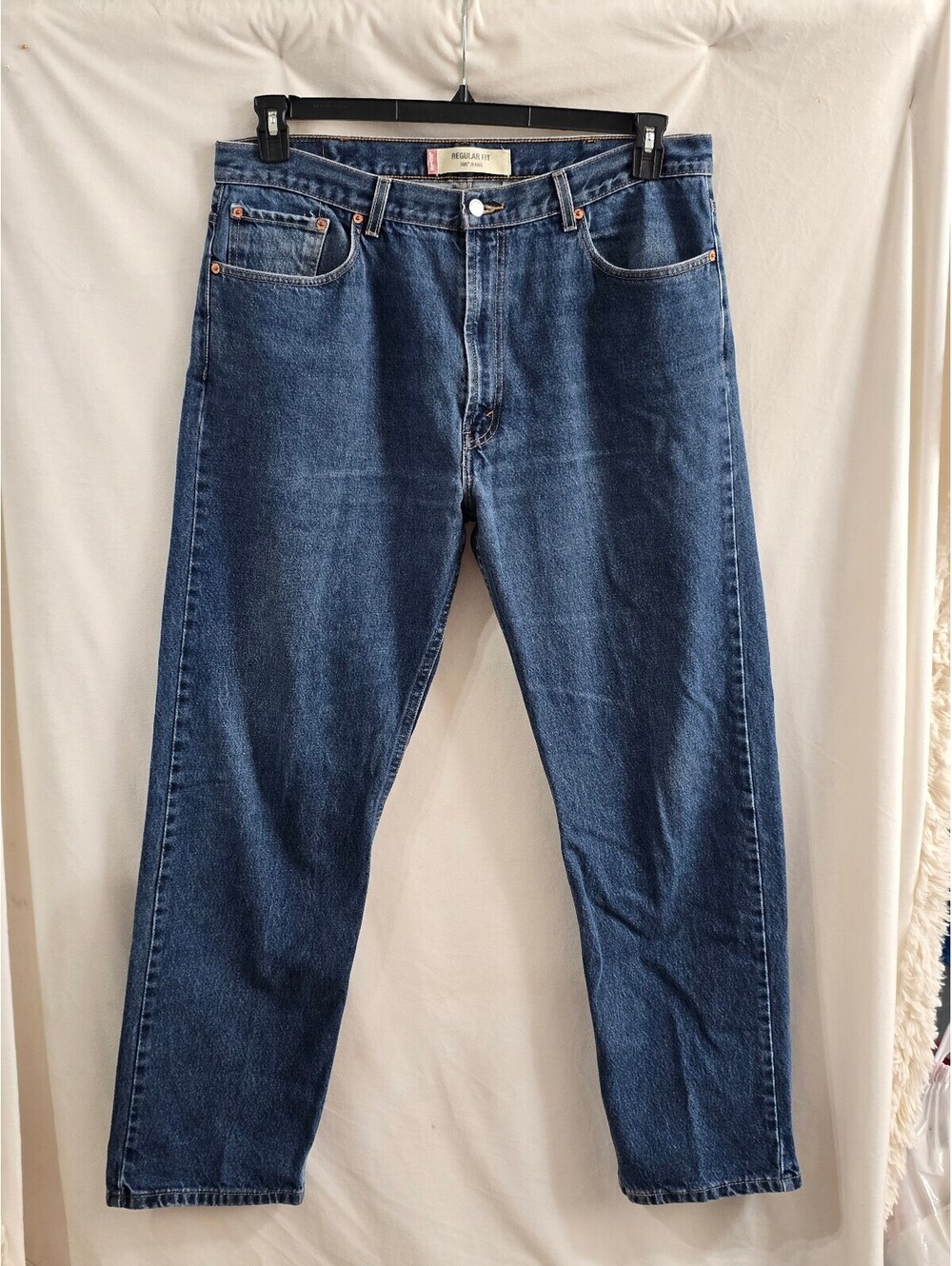 Levi's 505 Regular Fit Blue Denim Jeans Waist 40 Length 32